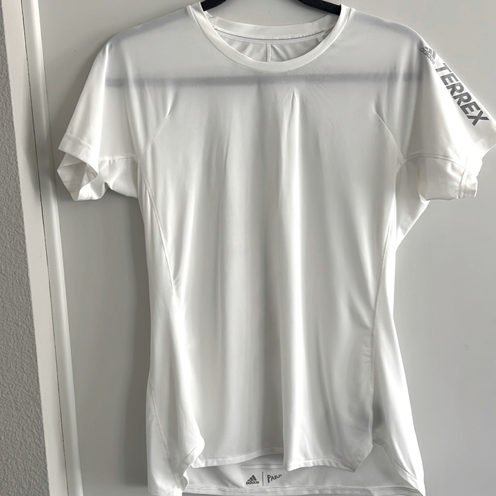Adidas Terrex Short Sleeve Lightweight Athletic Workout Tee White